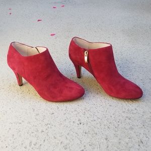 Suede ankle booties